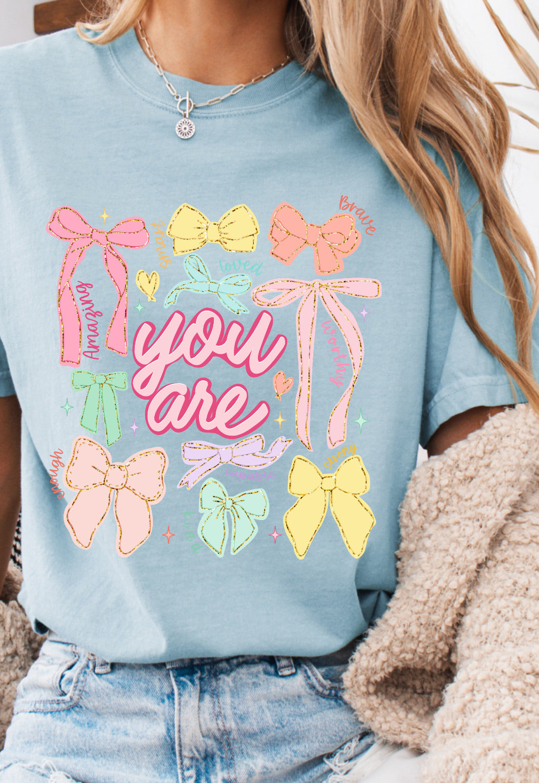 You Are Self Love Shirt with Bows – Comfort Colors