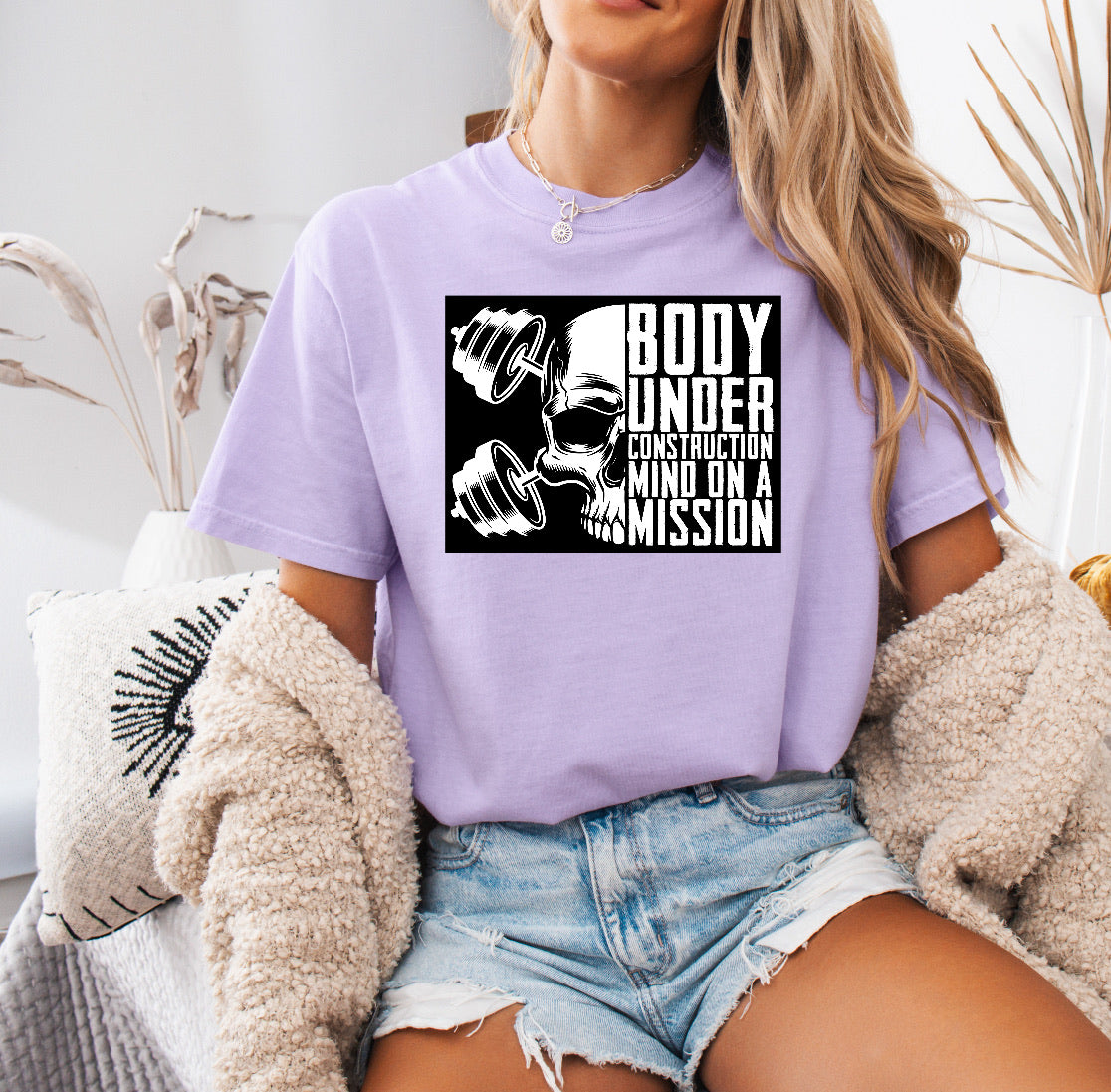 Body Under Construction Shirt – Motivational & Comfortable Comfort Colors Tee for Fitness Enthusiasts