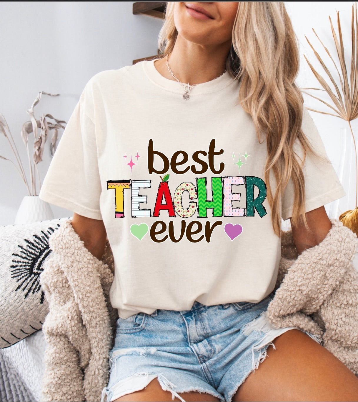 Best Teacher Ever Shirt – Soft & Stylish Comfort Colors Tee for Amazing Educators
