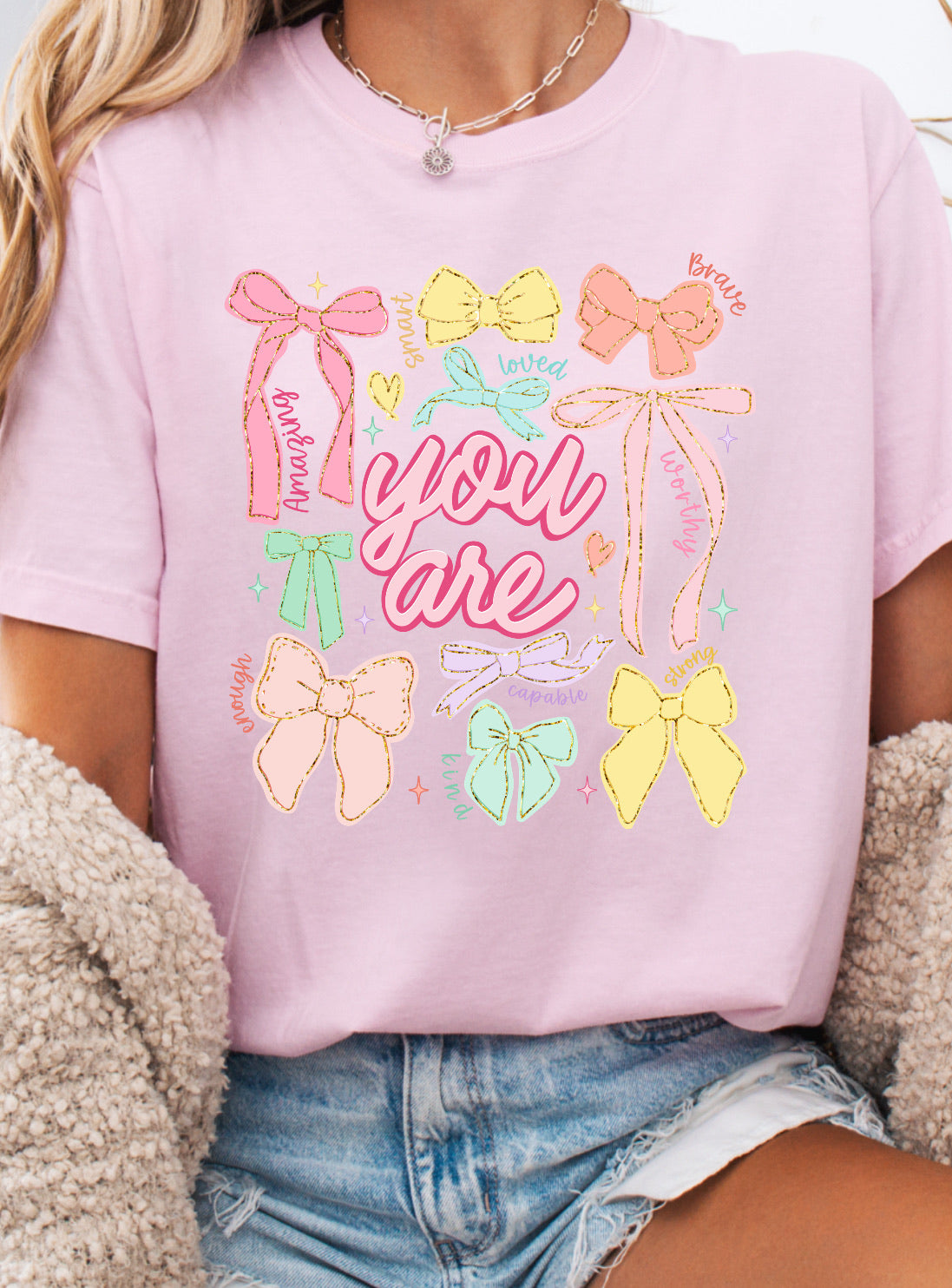 You Are Self Love Shirt with Bows – Comfort Colors