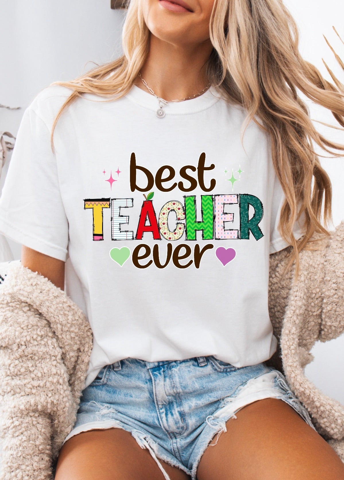 Best Teacher Ever Shirt – Soft & Stylish Comfort Colors Tee for Amazing Educators