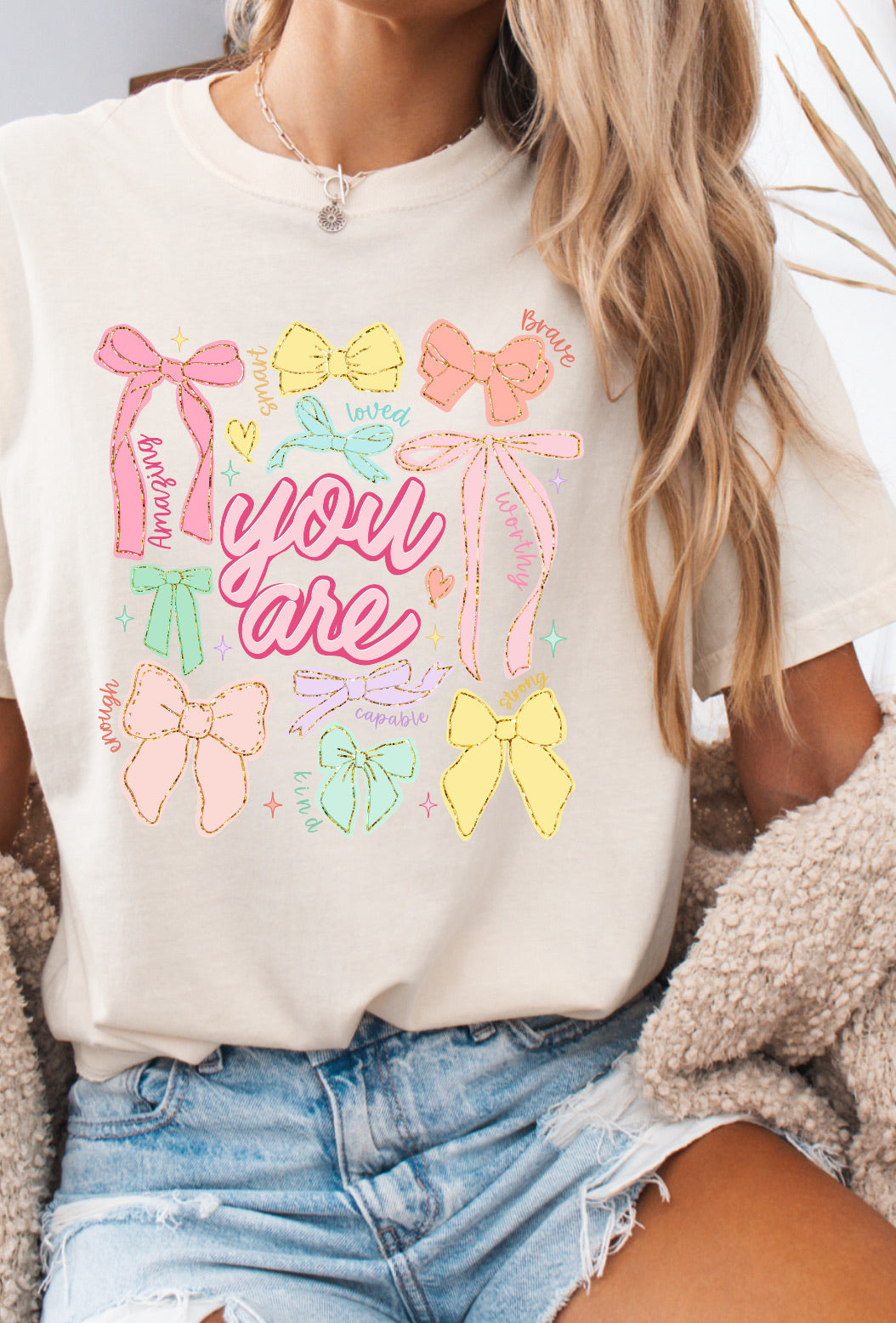 You Are Self Love Shirt with Bows – Comfort Colors