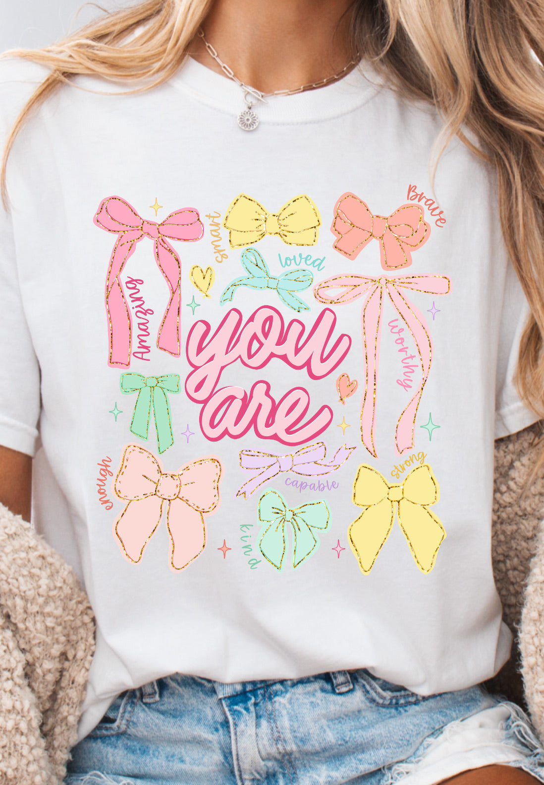 You Are Self Love Shirt with Bows – Comfort Colors